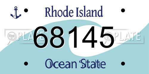 68145 Rhode Island License Plate