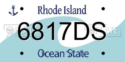 6817DS Rhode Island License Plate
