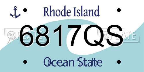 6817QS Rhode Island License Plate