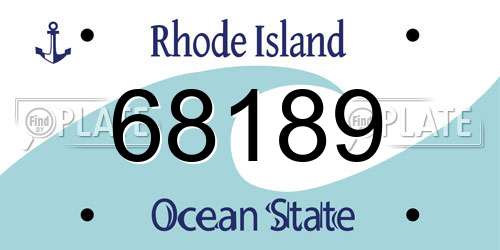 68189 Rhode Island License Plate