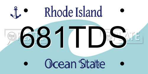 681TDS Rhode Island License Plate