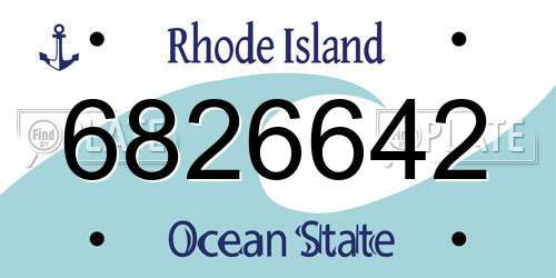 6826642 Rhode Island License Plate