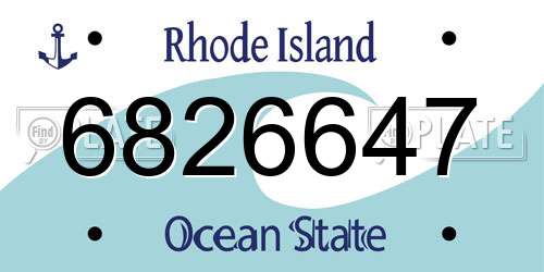 6826647 Rhode Island License Plate