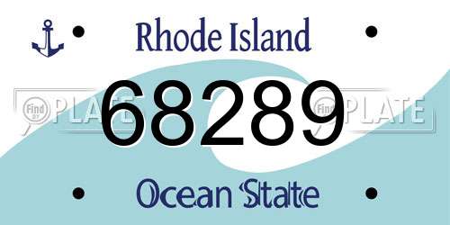 68289 Rhode Island License Plate