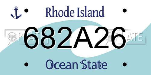 682A26 Rhode Island License Plate