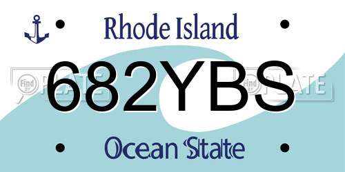 682YBS Rhode Island License Plate