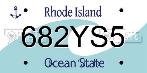 682YS5 Rhode Island License Plate