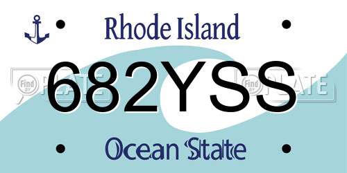 682YSS Rhode Island License Plate