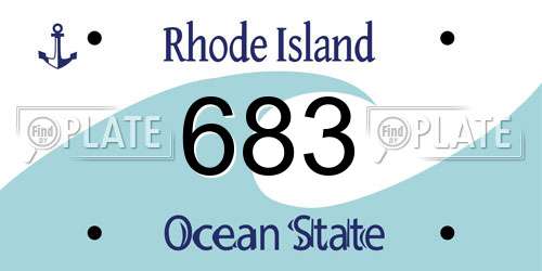 683 Rhode Island License Plate