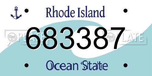 683387 Rhode Island License Plate