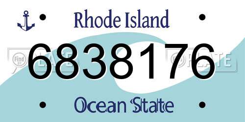 6838176 Rhode Island License Plate