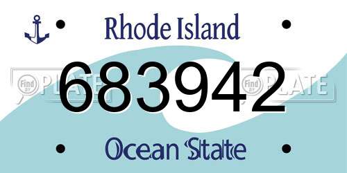 683942 Rhode Island License Plate