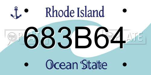 683B64 Rhode Island License Plate