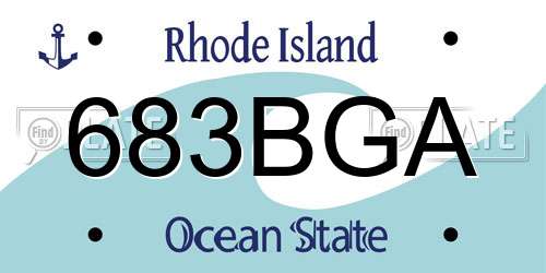 683BGA Rhode Island License Plate