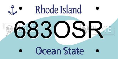 683OSR Rhode Island License Plate