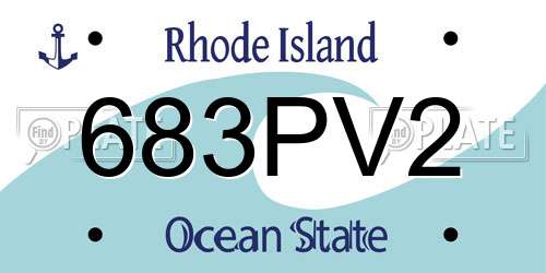 683PV2 Rhode Island License Plate