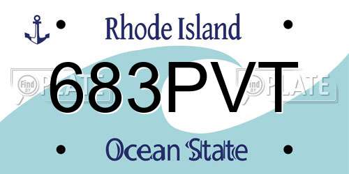683PVT Rhode Island License Plate