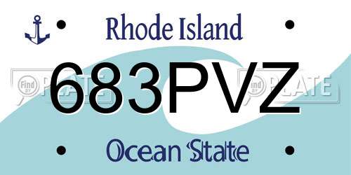 683PVZ Rhode Island License Plate