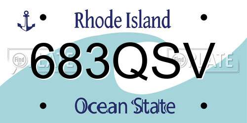683QSV Rhode Island License Plate