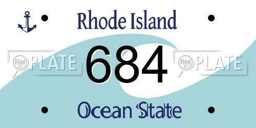 684 Rhode Island License Plate