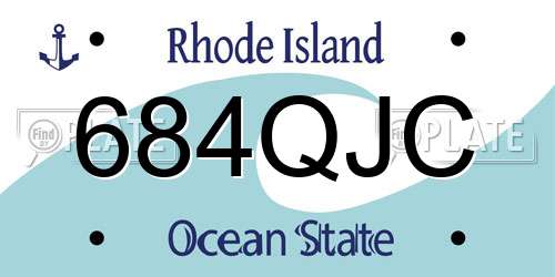 684QJC Rhode Island License Plate