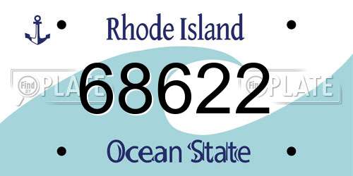 68622 Rhode Island License Plate