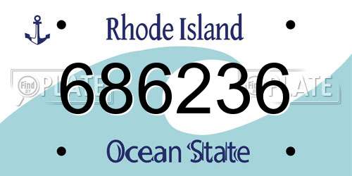 686236 Rhode Island License Plate