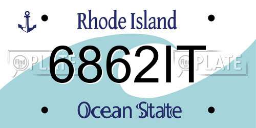 6862IT Rhode Island License Plate