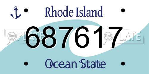 687617 Rhode Island License Plate