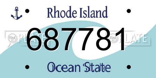 687781 Rhode Island License Plate