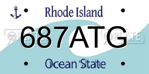 687ATG Rhode Island License Plate