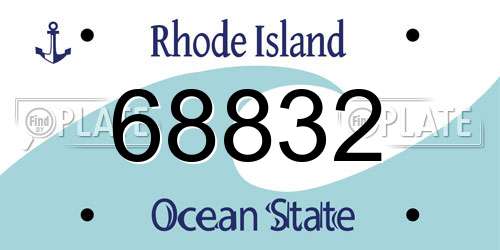68832 Rhode Island License Plate