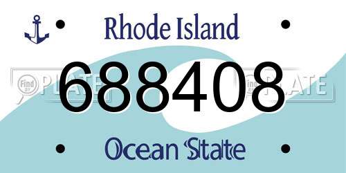 688408 Rhode Island License Plate