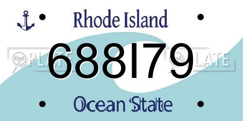 688I79 Rhode Island License Plate