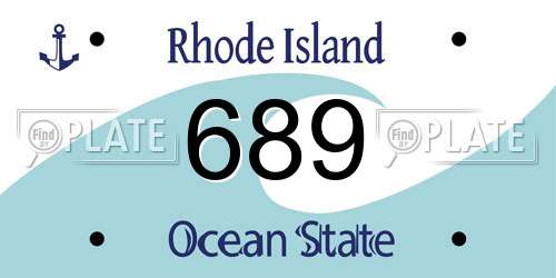 689 Rhode Island License Plate