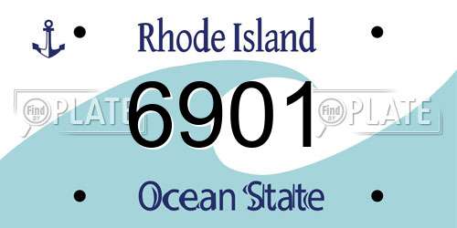 6901 Rhode Island License Plate