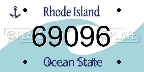 69096 Rhode Island License Plate
