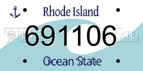 691106 Rhode Island License Plate