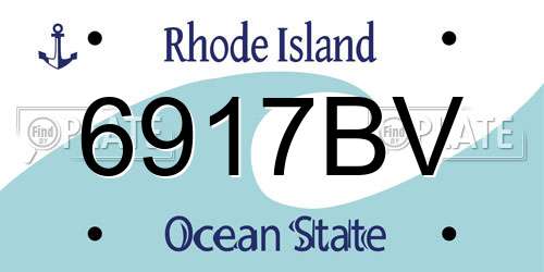6917BV Rhode Island License Plate