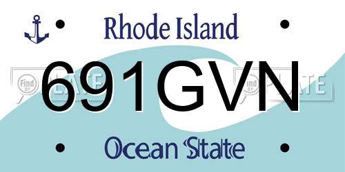 691GVN Rhode Island License Plate