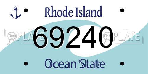 69240 Rhode Island License Plate