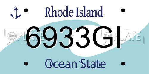 6933GI Rhode Island License Plate