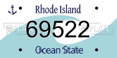 69522 Rhode Island License Plate