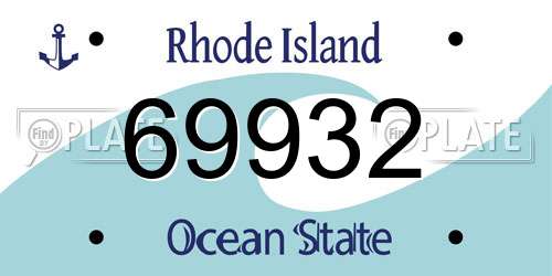 69932 Rhode Island License Plate