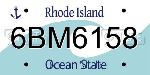 6BM6158 Rhode Island License Plate