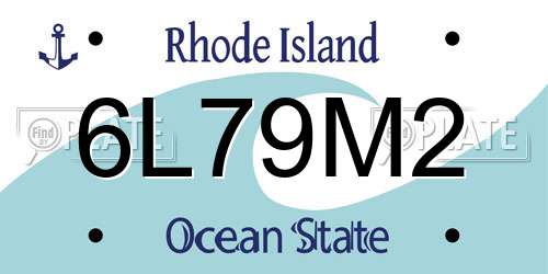 6L79M2 Rhode Island License Plate