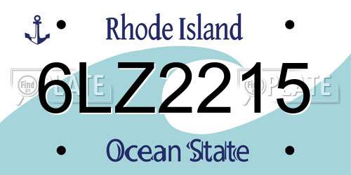 6LZ2215 Rhode Island License Plate