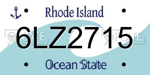 6LZ2715 Rhode Island License Plate