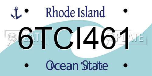 6TCI461 Rhode Island License Plate