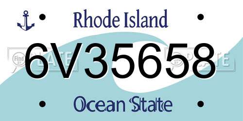 6V35658 Rhode Island License Plate